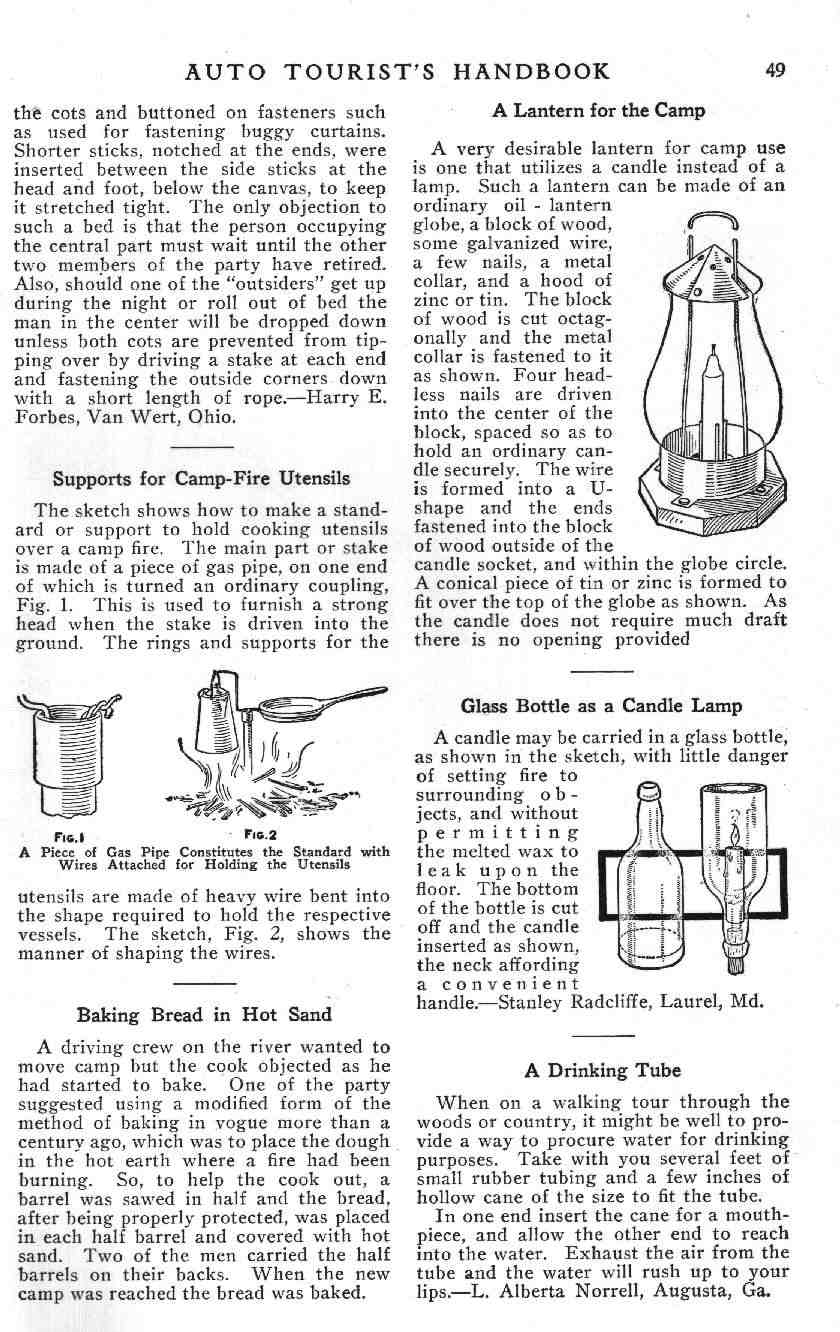 1924 Popular Mechanics Auto Tourist Handbook Page 38